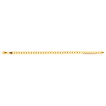 9ct Silverfilled Curb Bev 19cms 100 Gauge Bracelet
