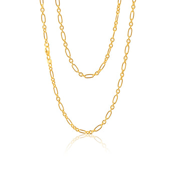 9ct Silverfilled Figaro 45cm 80 Gauge Chain