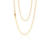 9ct Yellow Gold Silver Filled 50Guage 45cm Chain