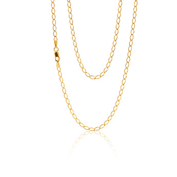 9ct Yellow Gold Silver Filled 50Guage 45cm Chain