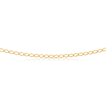 9ct Yellow Gold Silver Filled 50Guage 45cm Chain
