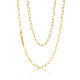 9ct Silverfilled Open Curb 50Gauge 50cm Chain