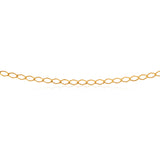 9ct Silverfilled Open Curb 50Gauge 50cm Chain