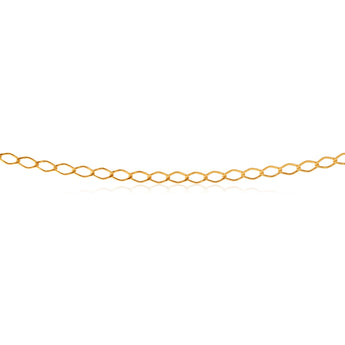 9ct Silverfilled Open Curb 50Gauge 50cm Chain