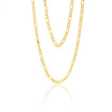 9ct Yellow Gold Silver Filled Figaro 100 Gauge 55cm Chain