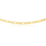 9ct Yellow Gold Silver Filled Figaro 100 Gauge 55cm Chain