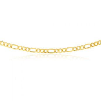 9ct Yellow Gold Silver Filled Figaro 100 Gauge 55cm Chain