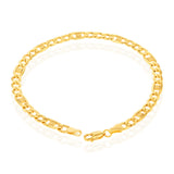 9 carat Silver Filled Figaro 120Gauge 21cm Bracelet