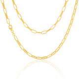 9ct Yellow Gold Silver Filled Long Belcher 50cm Chain