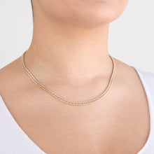 Load image into Gallery viewer, 9ct Silverfilled Yellow and White Gold Double Curb 45cm Chain
