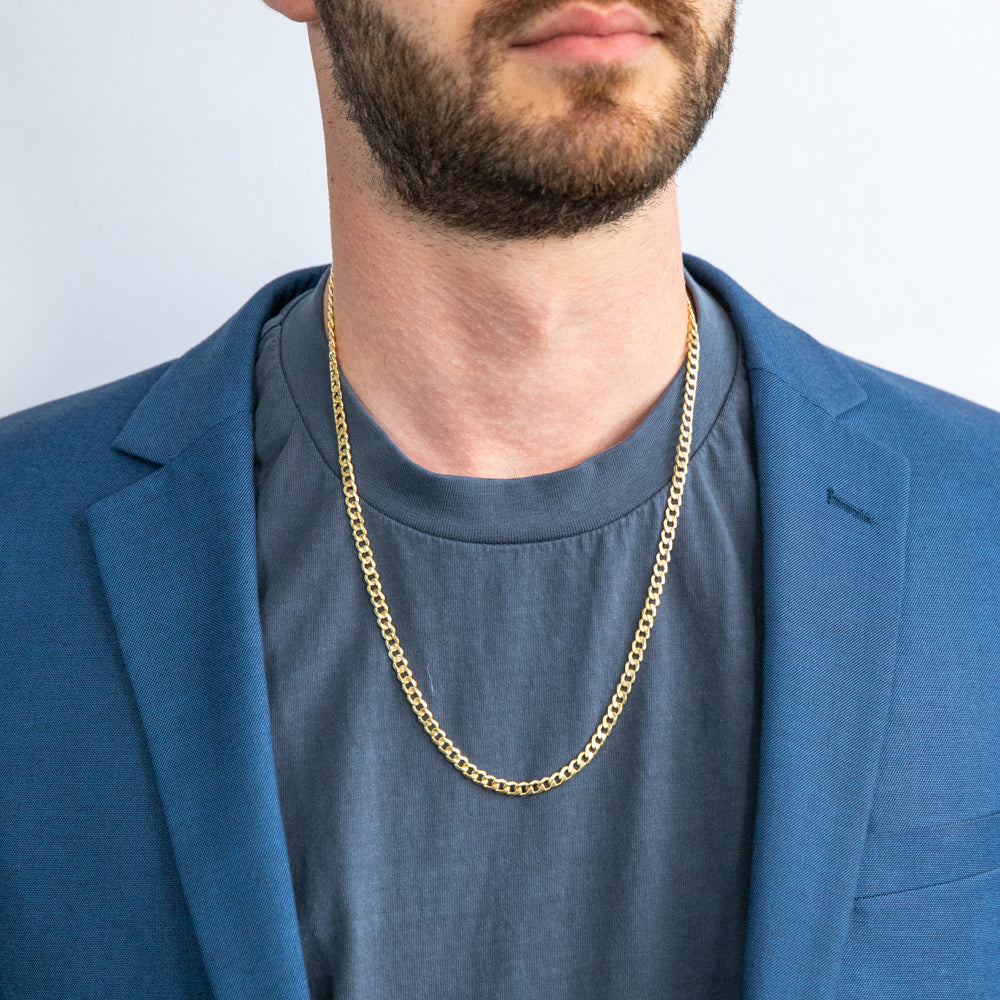 Flat curb chain necklace discount