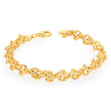 Load image into Gallery viewer, 9ct Silverfilled Yellow Gold Singapore 19cm Bracelet