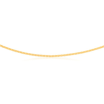 9ct Yellow Gold Silverfilled Belcher 80 Gauge 45cm Chain