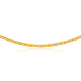 9ct Yellow Gold Silverfilled Cuban Curb Compact 4.4mm 55cm Chain