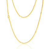 9ct Yellow Gold Silver Filled Wheat 45cm Chain
