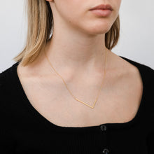 Load image into Gallery viewer, 9ct Yellow gold Silverfilled Initial &quot;L&quot; Pendant on 42+3cm Chain
