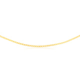 9ct Yellow Gold Silver Filled Anchor 80Gauge 50cm Chain