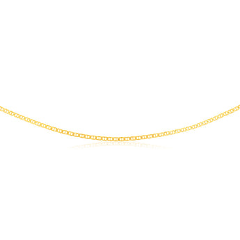 9ct Yellow Gold Silver Filled Anchor 80Gauge 50cm Chain