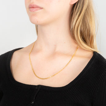 9ct Yellow Gold Silver Filled Anchor 80Gauge 50cm Chain