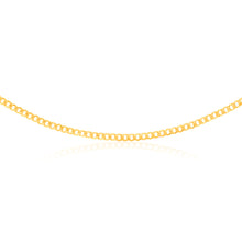 Load image into Gallery viewer, 9ct Yellow Gold Filled Bevelled Curb 120 Gauge 70cm Chain