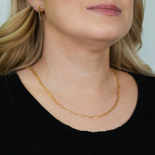 Load image into Gallery viewer, 9ct Yellow Gold Silverfilled Bevelled 1:3 Figaro 80 Gauge 50cm Chain