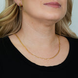 9ct Yellow Gold Silver Filled Bevelled 1:3 Figaro 80 Gauge 50cm Chain