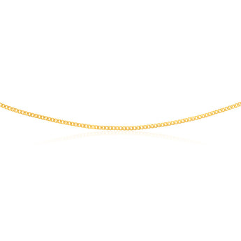 9ct Yellow Gold Silver Filled 60 Gauge Curb 80cm Chain