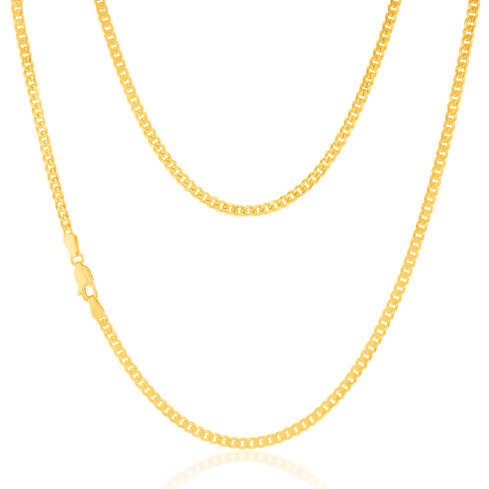 9ct Yellow Gold Silverfilled 80Gauge 45cm Chain