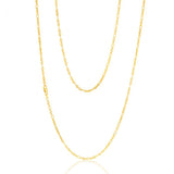 9ct Yellow Gold Silver Filled 65 Gauge Fancy 70cm Chain
