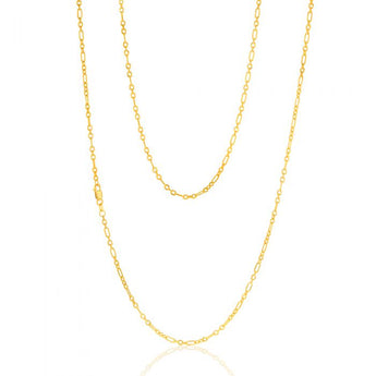 9ct Yellow Gold Silver Filled 65 Gauge Fancy 70cm Chain