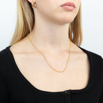 9ct Yellow Gold Silver Filled 65 Gauge Fancy 70cm Chain