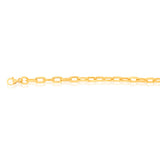 9ct Yellow Gold Silverfilled Belcher 19cm Bracelet