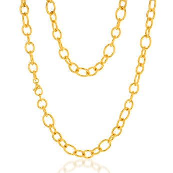 9ct Yellow Gold Silver Filled Belcher 45cm Chain