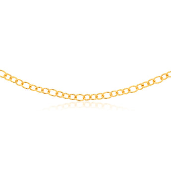 9ct Yellow Gold Silver Filled Belcher 45cm Chain