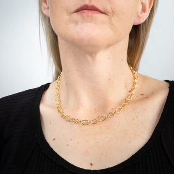 9ct Yellow Gold Silver Filled Belcher 45cm Chain