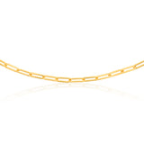 9ct Yellow Gold Silverfilled Paperclip 45cm Chain