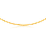 9ct Yellow Gold Silver Filled 120 Gauge Curb 55cm Chain