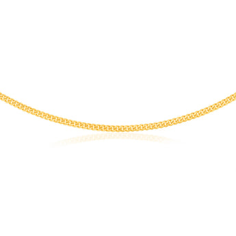 9ct Yellow Gold Silver Filled 120 Gauge Curb 55cm Chain