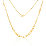 9ct Yellow Gold Silver Filled Paperclip Chain