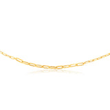 9ct Yellow Gold Silver Filled Paperclip Chain
