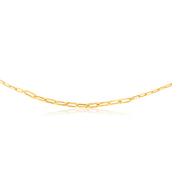 9ct Yellow Gold Silver Filled Paperclip Chain