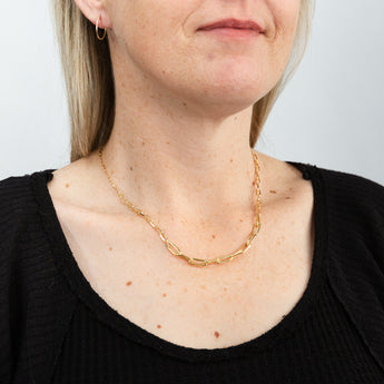 9ct Yellow Gold Silver Filled Paperclip Chain
