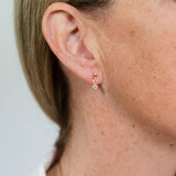 9ct Yellow Gold Silver Filled Cubic Zirconia Diamond Shaped Drop Earrings