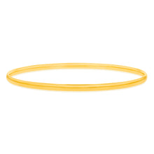 Load image into Gallery viewer, 9ct Yellow Gold Silverfilled Light Weight 3mm X 65mm Bangle