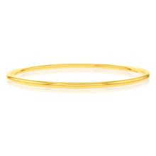Load image into Gallery viewer, 9ct Yellow Gold Silverfilled Thin Wall 2.9mm X 70mm Golf Bangle