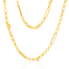 Load image into Gallery viewer, 9ct Yellow Gold Silverfilled Belcher 45.70cm Chain