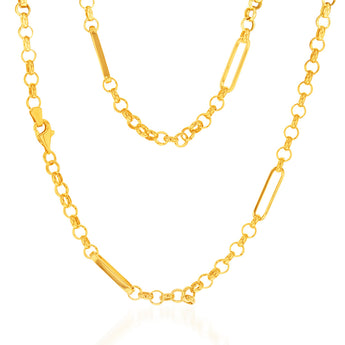 9ct Yellow Gold Silver Filled Belcher 45.70cm Chain
