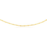 9ct Yellow Gold Silver Filled 1:3  Curb+ Anchor 80 Gauge 45cm Chain
