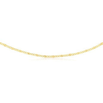 9ct Yellow Gold Silver Filled 1:3  Curb+ Anchor 80 Gauge 45cm Chain