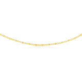 9ct Yellow Gold Silver Filled 1:3 Curb+Anch 80 Gauge 50cm Chain